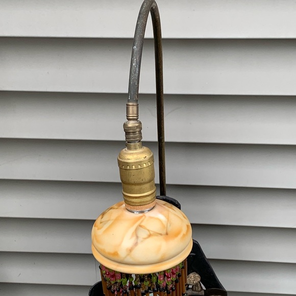 VINTAGE BLACK AMERICANA COLLECTIBLE BUTLER ASHTRAY LAMP SMOKING STAND - Picture 16 of 16